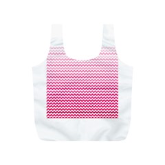 Pink Gradient Chevron Full Print Recycle Bags (S) 