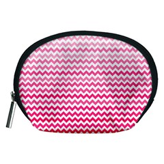 Pink Gradient Chevron Accessory Pouches (medium) 