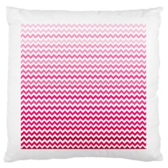 Pink Gradient Chevron Large Flano Cushion Cases (one Side) 