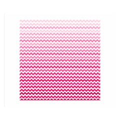 Pink Gradient Chevron Double Sided Flano Blanket (Small) 