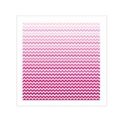 Pink Gradient Chevron Small Satin Scarf (Square) 