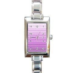 Purple Gradient Chevron Rectangle Italian Charm Watches