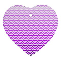 Purple Gradient Chevron Ornament (heart) 