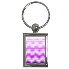 Purple Gradient Chevron Key Chains (rectangle) 