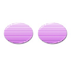 Purple Gradient Chevron Cufflinks (oval)