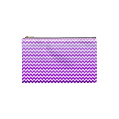 Purple Gradient Chevron Cosmetic Bag (small)  by CraftyLittleNodes