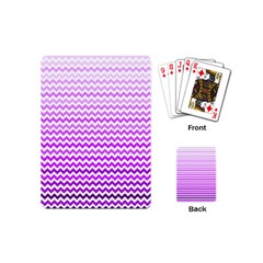 Purple Gradient Chevron Playing Cards (mini) 