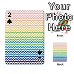 Pastel Gradient Rainbow Chevron Playing Cards 54 Designs  Front - Spade2