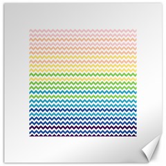 Pastel Gradient Rainbow Chevron Canvas 20  X 20   by CraftyLittleNodes