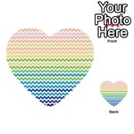 Pastel Gradient Rainbow Chevron Multi-purpose Cards (Heart)  Front 35
