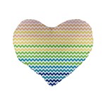 Pastel Gradient Rainbow Chevron Standard 16  Premium Heart Shape Cushions Back