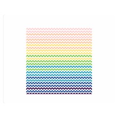 Pastel Gradient Rainbow Chevron Double Sided Flano Blanket (medium) 