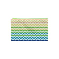 Pastel Gradient Rainbow Chevron Cosmetic Bag (xs) by CraftyLittleNodes