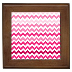 Pink Gradient Chevron Large Framed Tiles by CraftyLittleNodes