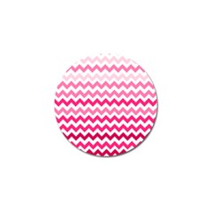 Pink Gradient Chevron Large Golf Ball Marker (4 Pack)