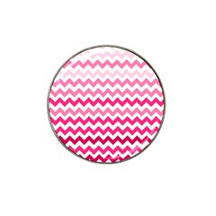 Pink Gradient Chevron Large Hat Clip Ball Marker