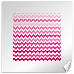 Pink Gradient Chevron Large Canvas 20  X 20   by CraftyLittleNodes