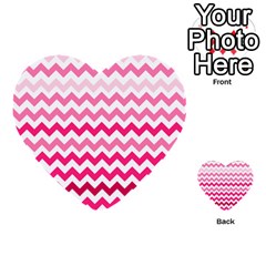 Pink Gradient Chevron Large Multi-purpose Cards (heart) 