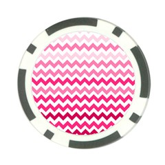 Pink Gradient Chevron Large Poker Chip Card Guards (10 Pack) 