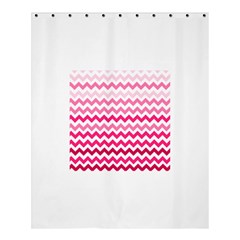 Pink Gradient Chevron Large Shower Curtain 60  X 72  (medium)  by CraftyLittleNodes