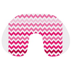 Pink Gradient Chevron Large Travel Neck Pillows