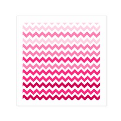 Pink Gradient Chevron Large Small Satin Scarf (square)  by CraftyLittleNodes