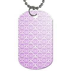 Purple Damask Gradient Dog Tag (two Sides) by CraftyLittleNodes