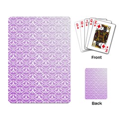 Purple Damask Gradient Playing Card