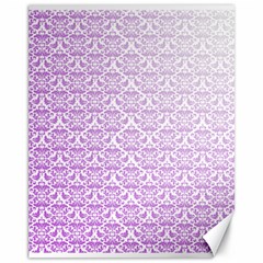 Purple Damask Gradient Canvas 11  x 14  