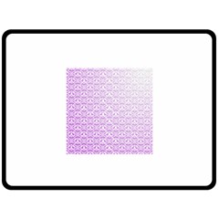 Purple Damask Gradient Fleece Blanket (Large) 