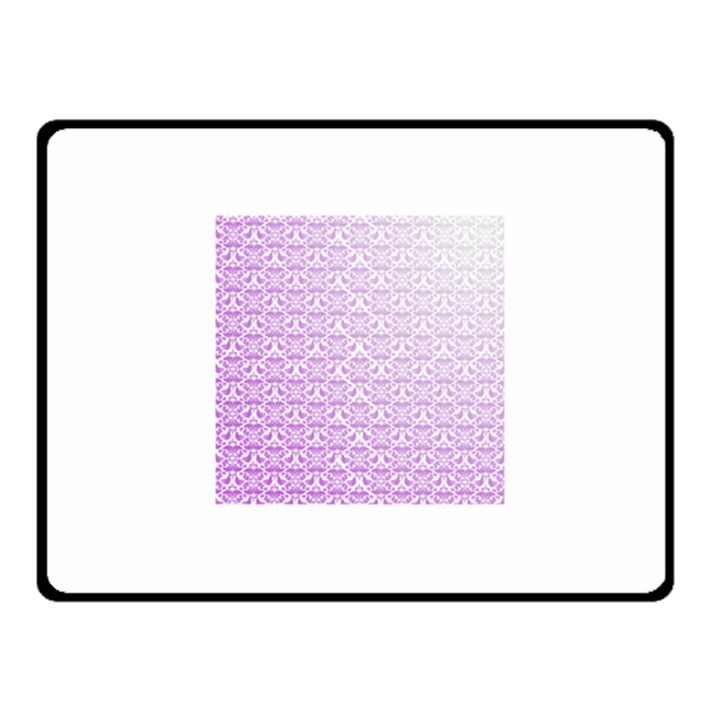 Purple Damask Gradient Fleece Blanket (Small)