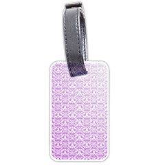 Purple Damask Gradient Luggage Tags (one Side) 