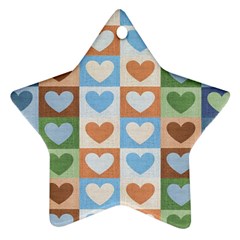 Hearts Plaid Ornament (Star) 