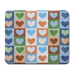 Hearts Plaid Large Mousepads