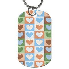 Hearts Plaid Dog Tag (Two Sides)