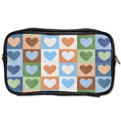 Hearts Plaid Toiletries Bags 2-Side