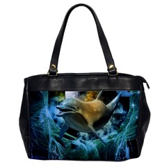 Funny Dolphin In The Universe Office Handbags