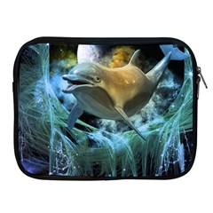 Funny Dolphin In The Universe Apple Ipad 2/3/4 Zipper Cases