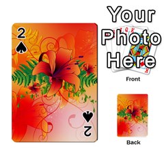 Awesome Red Flowers With Leaves Playing Cards 54 Designs  by FantasyWorld7