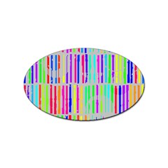 Colorful Vintage Stripes Sticker Oval (100 Pack) by LalyLauraFLM