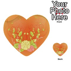Beautiful Flowers In Soft Colors Multi-purpose Cards (heart) 