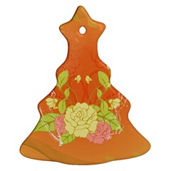 Beautiful Flowers In Soft Colors Christmas Tree Ornament (2 Sides)