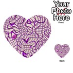 Ribbon Chaos 2 Lilac Multi-purpose Cards (Heart)  Front 54