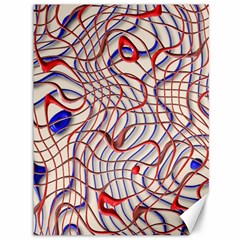 Ribbon Chaos 2 Red Blue Canvas 36  X 48   by ImpressiveMoments