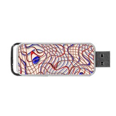 Ribbon Chaos 2 Red Blue Portable Usb Flash (one Side)