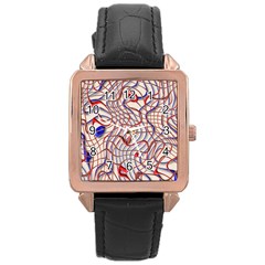 Ribbon Chaos 2 Red Blue Rose Gold Watches by ImpressiveMoments