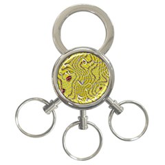 Ribbon Chaos 2 Yellow 3-ring Key Chains by ImpressiveMoments