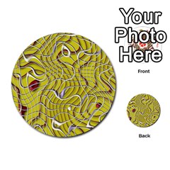 Ribbon Chaos 2 Yellow Multi-purpose Cards (round)  by ImpressiveMoments