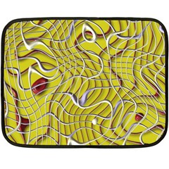 Ribbon Chaos 2 Yellow Fleece Blanket (mini) by ImpressiveMoments