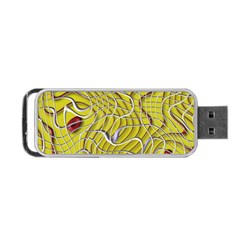 Ribbon Chaos 2 Yellow Portable Usb Flash (one Side) by ImpressiveMoments